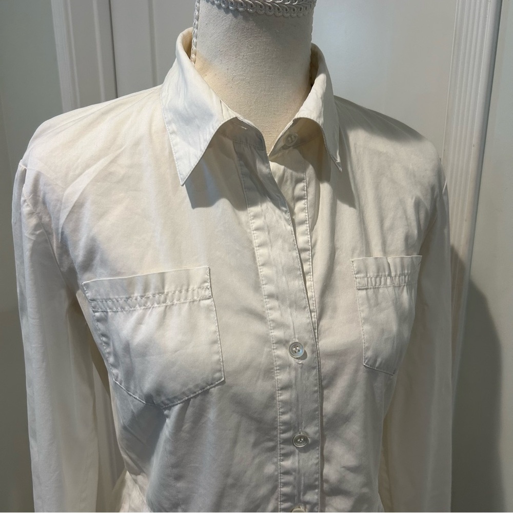 Theory White Button Down Shirt - image 2